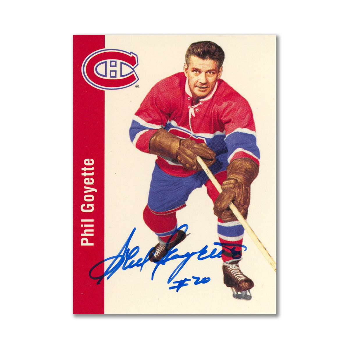 Autographed 1994 Parkhurst Missing Link #74 Phil Goyette Hockey Card product image 1, provided for visual reference and