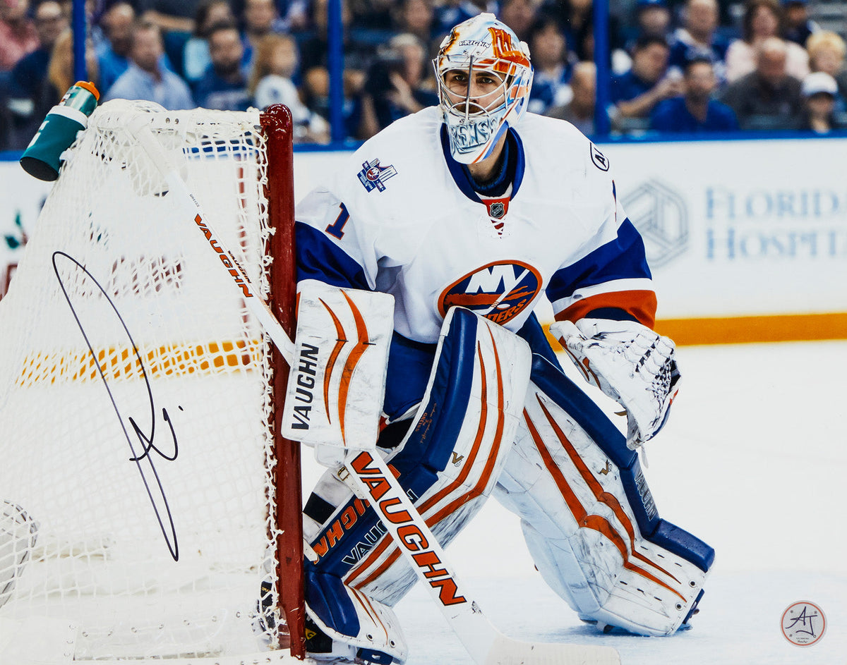 Thomas Greiss Autographed Islanders Goalie 11x14 Photo product image 1, provided for visual reference and product detail