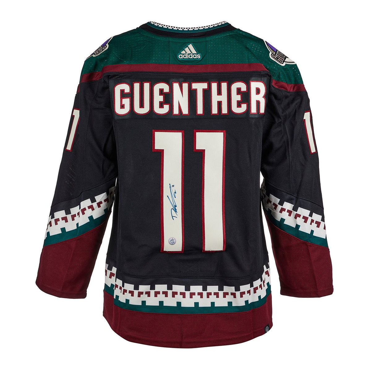 Dylan Guenther Autographed Arizona Coyotes adidas Jersey product image 1, provided for visual reference and product detail