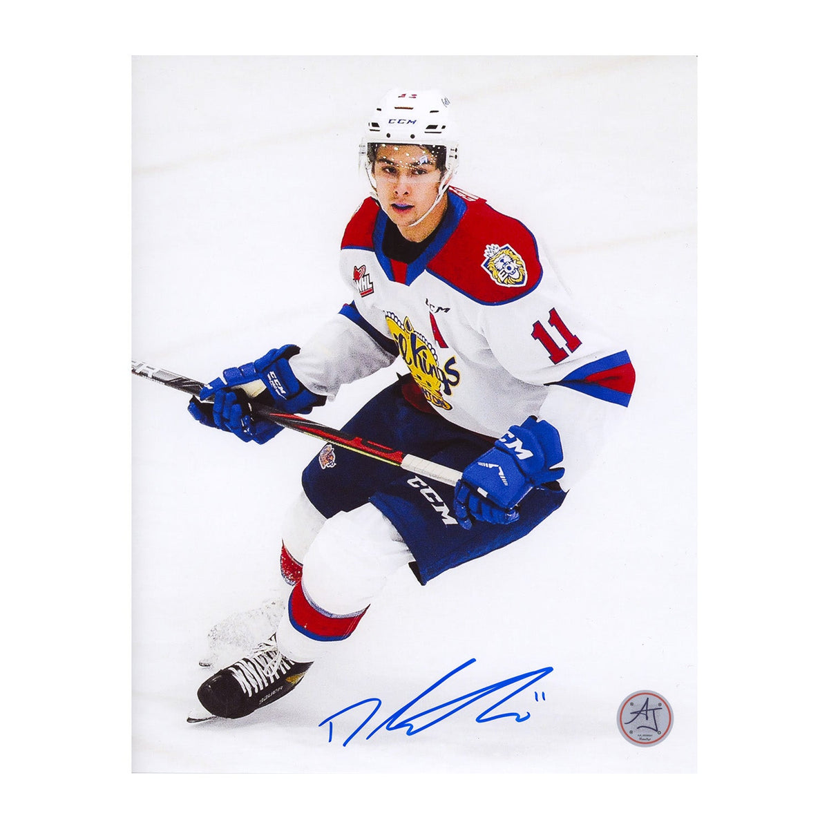 Dylan Guenther Autographed Edmonton Oil Kings CHL Hockey 8x10 Photo product image 1, provided for visual reference and