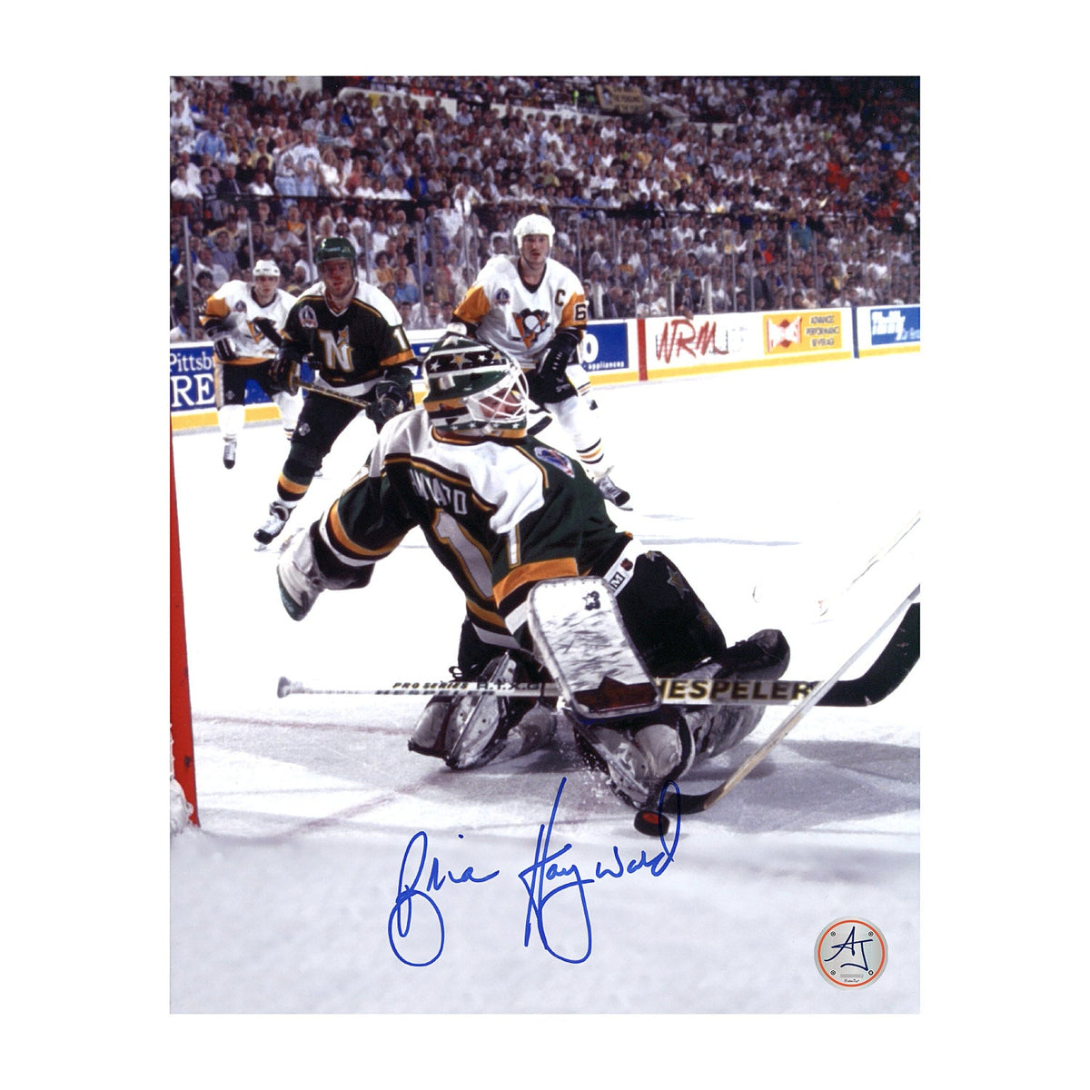 Brian Hayward Autographed Minnesota North Stars Playoff Finals 8x10 Photo product image 1, provided for visual reference and