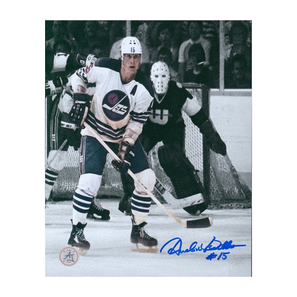 Anders Hedberg Autographed Winnipeg Jets Color Isolation 8x10 Photo product image 1, provided for visual reference and