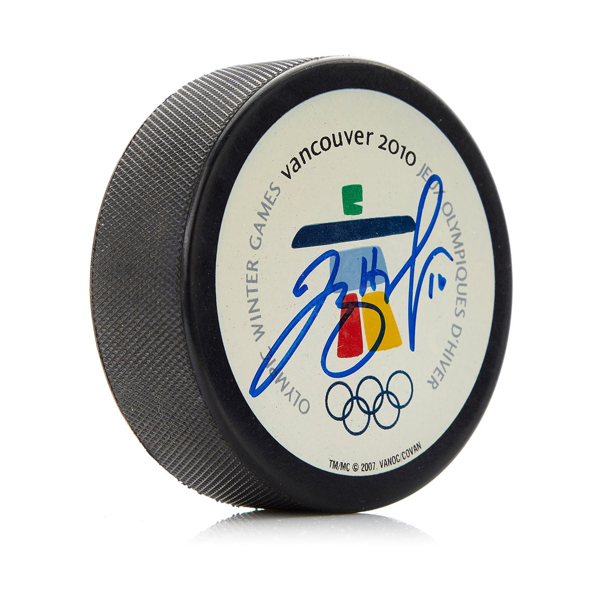 Jayna Hefford Signed Team Canada Vancouver 2010 Puck product image 1, provided for visual reference and product detail review