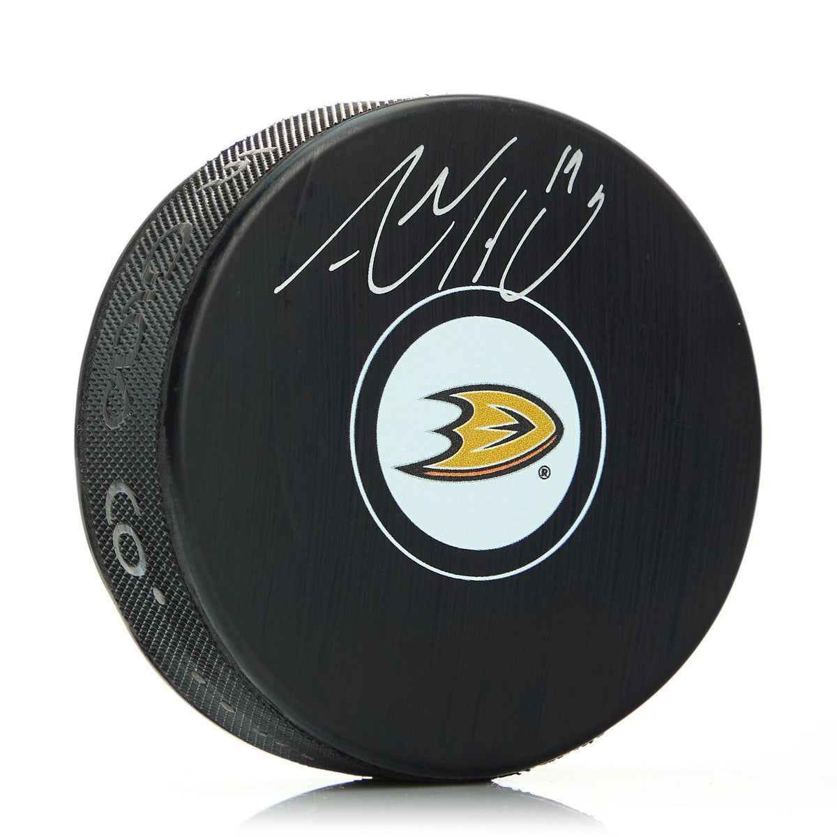 Adam Henrique Autographed Anaheim Ducks Hockey Puck product image 1, provided for visual reference and product detail review