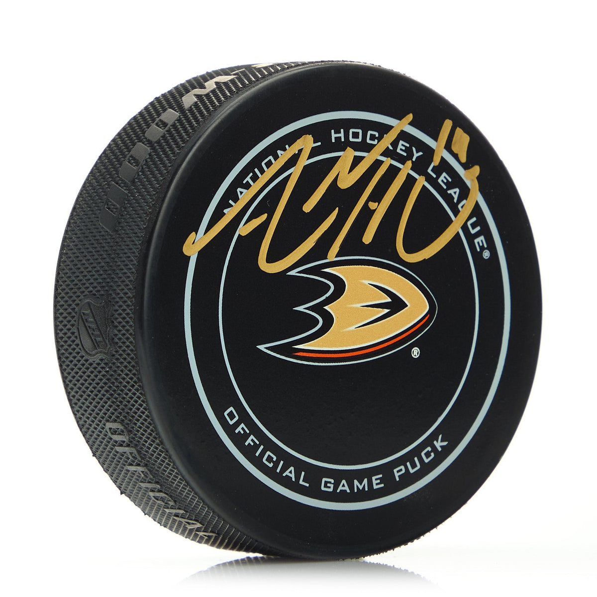 Adam Henrique Signed Anaheim Ducks Official Game Puck product image 1, provided for visual reference and product detail