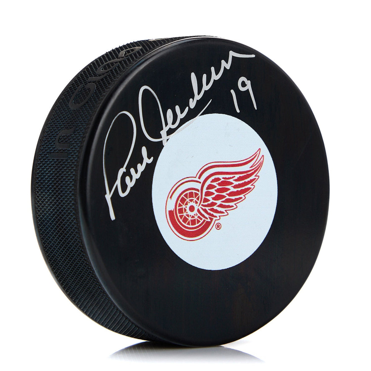 Paul Henderson Detroit Red Wings Autographed Hockey Puck product image 1, provided for visual reference and product detail