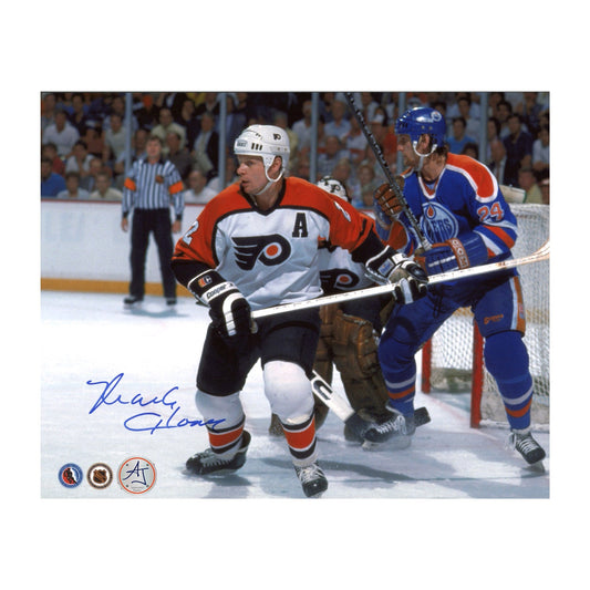 Mark Howe Autographed Philadelphia Flyers Game Action 8x10 Photo product image 1, provided for visual reference and product