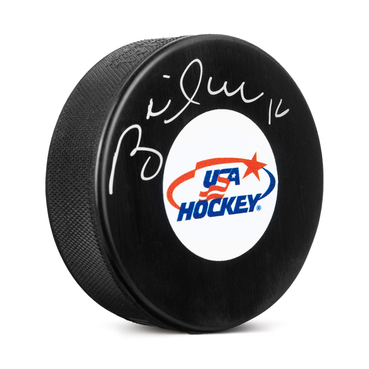 Brett Hull Autographed Team USA Hockey Puck product image 1, provided for visual reference and product detail review