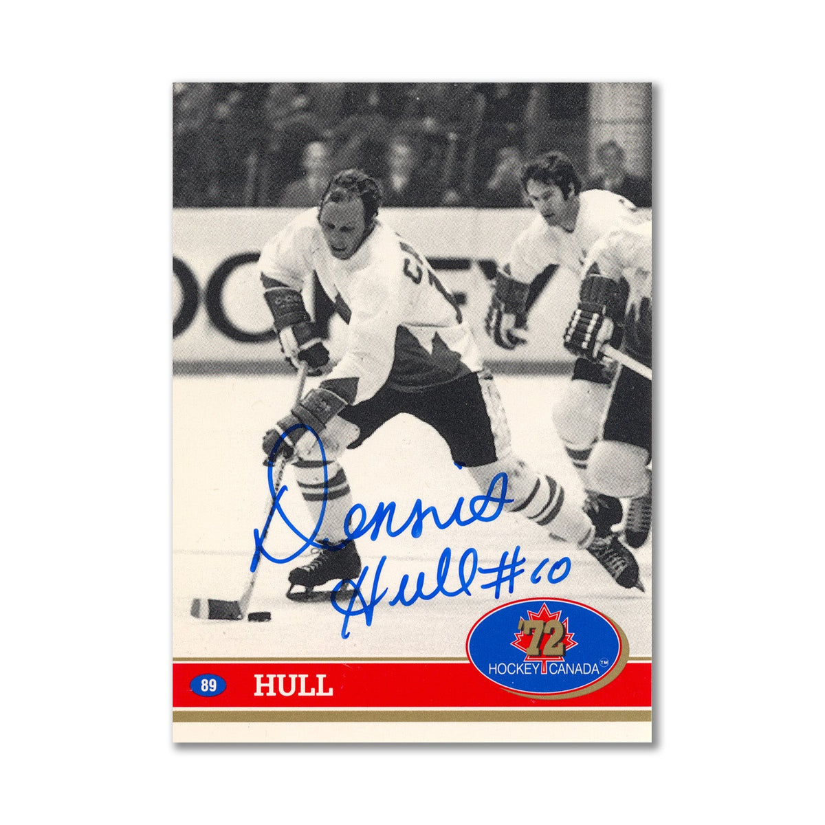 Autographed 1991 Future Trends #89 Dennis Hull Hockey Card product image 1, provided for visual reference and product detail