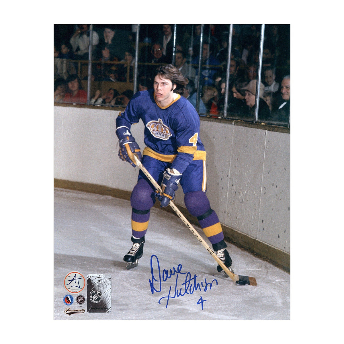 Dave Hutchison Signed Los Angeles Kings Stickhandling 8x10 Photo product image 1, provided for visual reference and product