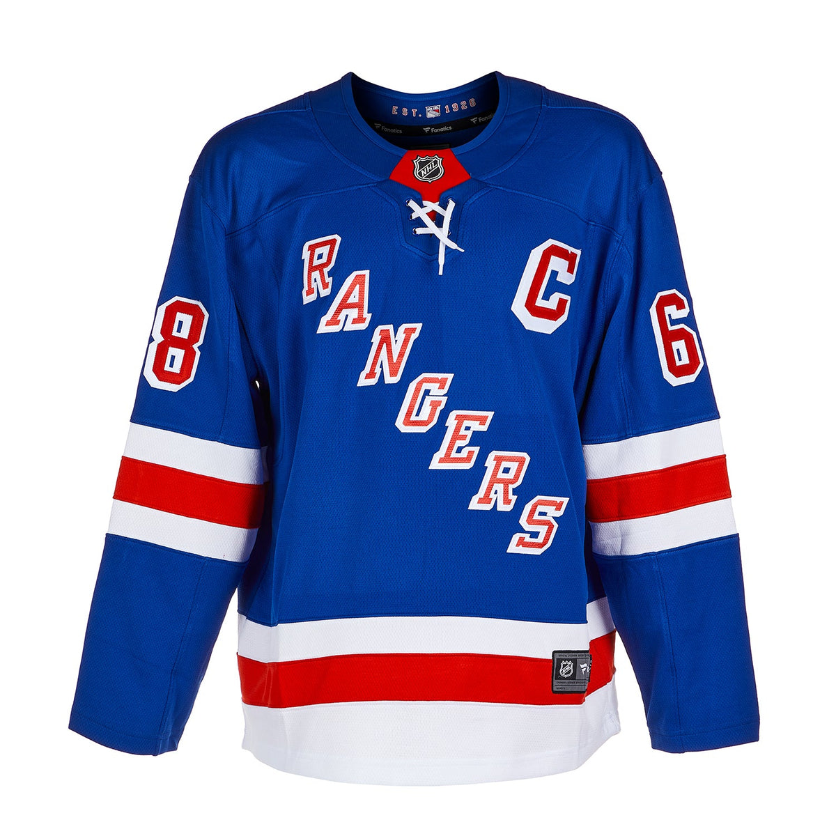 Jaromir Jagr Autographed New York Rangers Fanatics Breakaway Jersey product image 2, provided for visual reference and