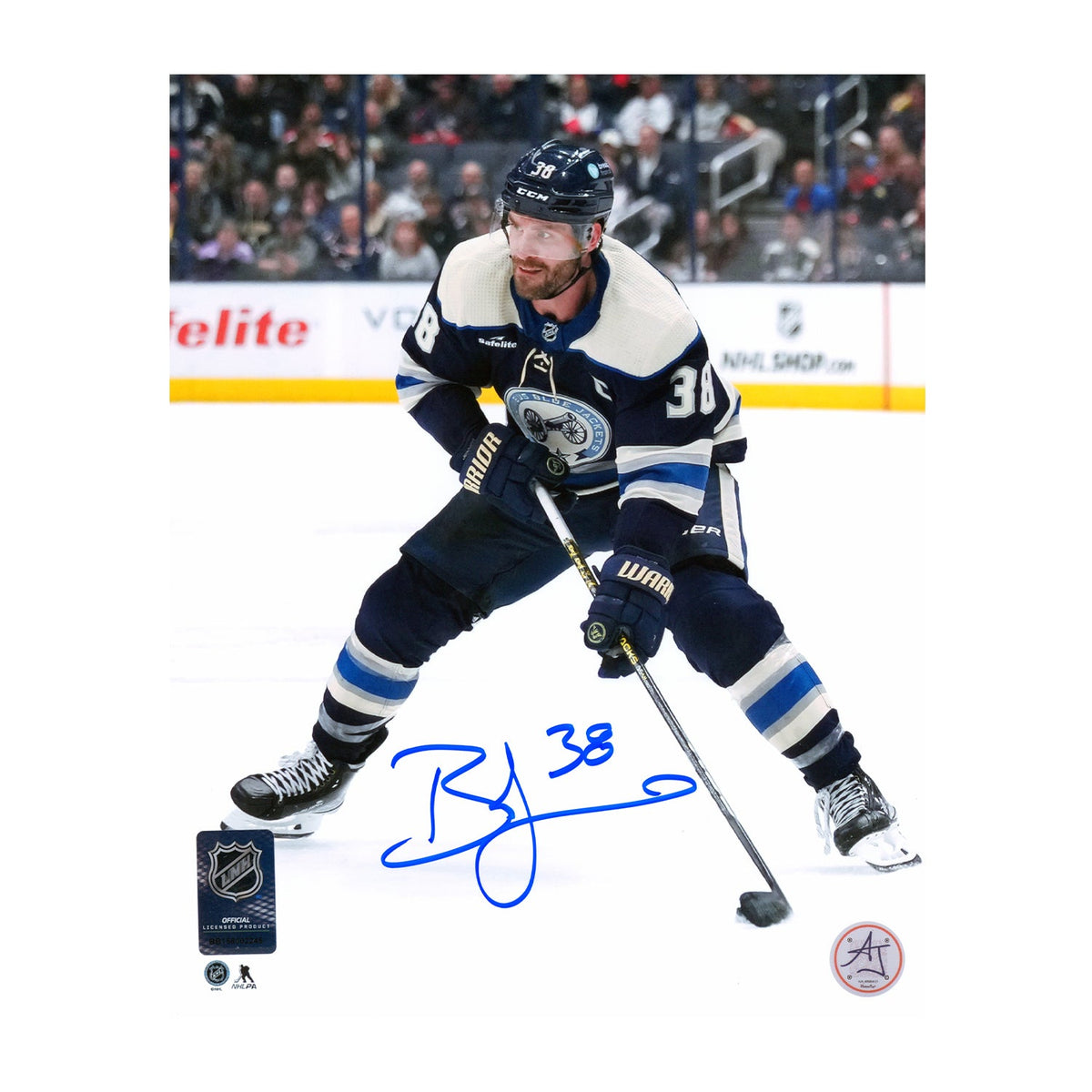 Boone Jenner Signed Columbus Blue Jackets Attack Zone 8x10 Photo product image 1, provided for visual reference and product