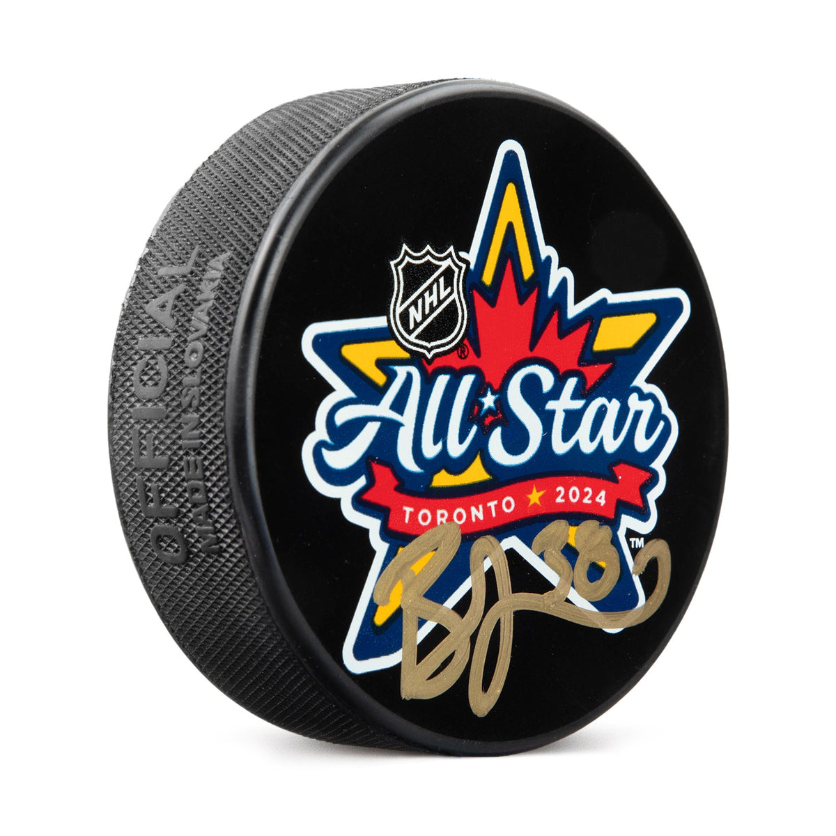 Boone Jenner Autographed 2024 NHL All-Star Game Puck product image 1, provided for visual reference and product detail review