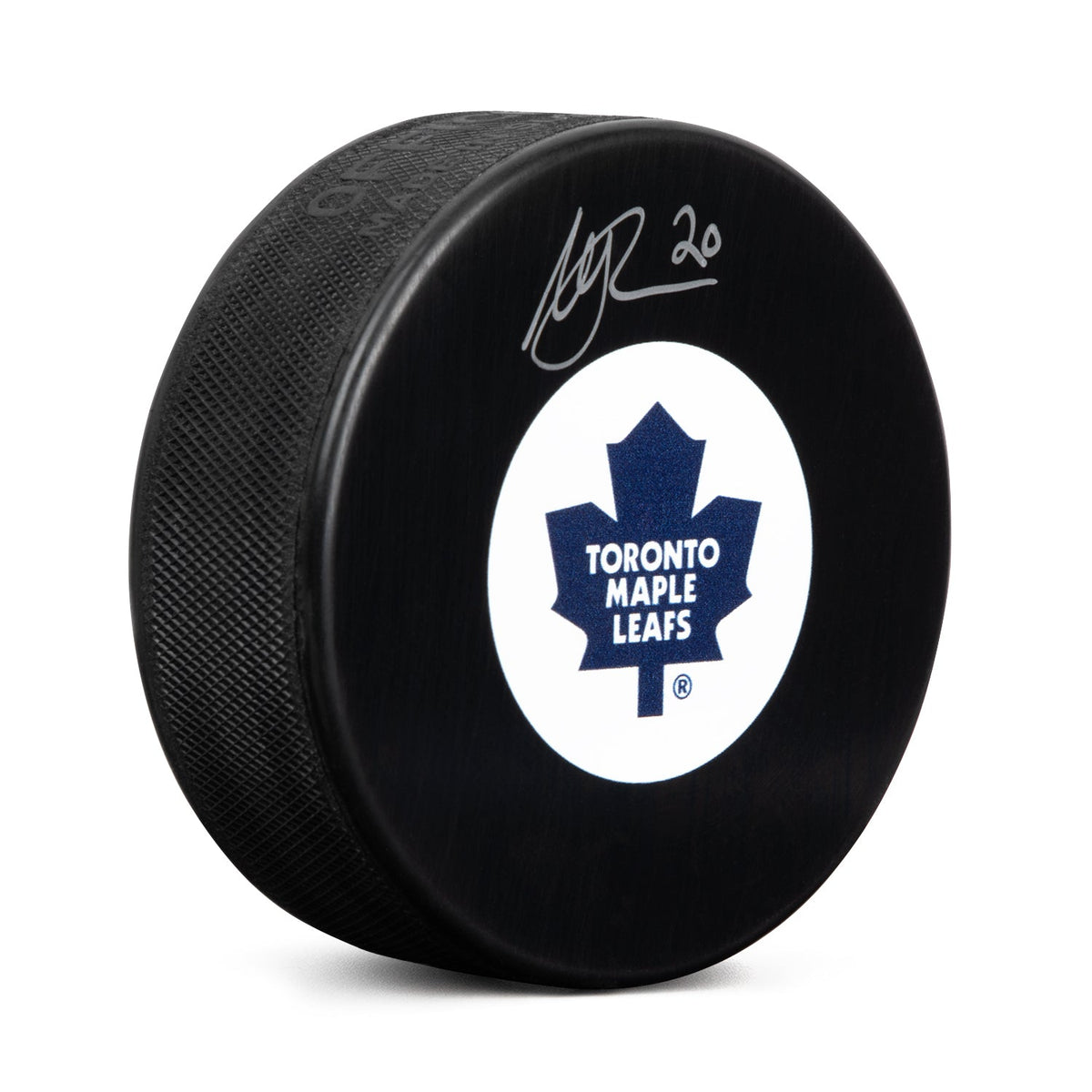 Mike Johnson Autographed Toronto Maple Leafs Retro Logo Puck product image 1, provided for visual reference and product
