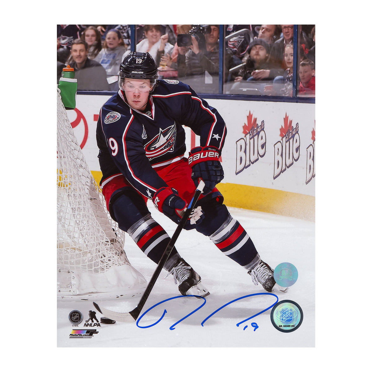 Ryan Johansen Autographed Columbus Blue Jackets Game Action 8x10 Photo product image 1, provided for visual reference and