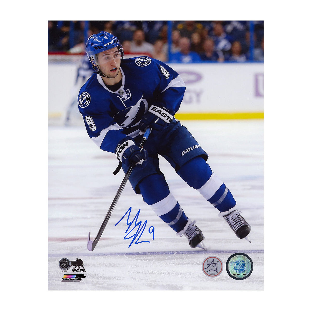Tyler Johnson Signed Tampa Bay Lightning Hockey 8x10 Photo product image 1, provided for visual reference and product detail