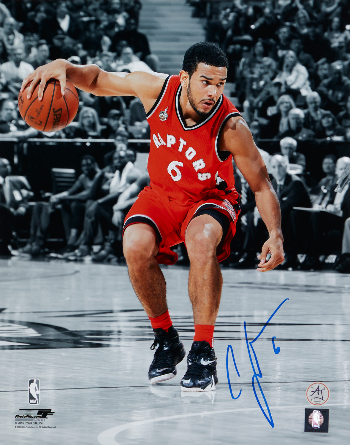 Cory Joseph Signed Raptors Colour Isolation 11x14 Photo product image 1, provided for visual reference and product detail
