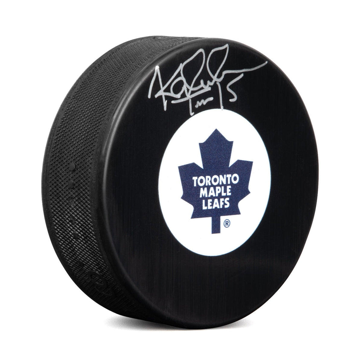 Tomas Kaberle Autographed Toronto Maple Leafs Retro Logo Puck product image 1, provided for visual reference and product
