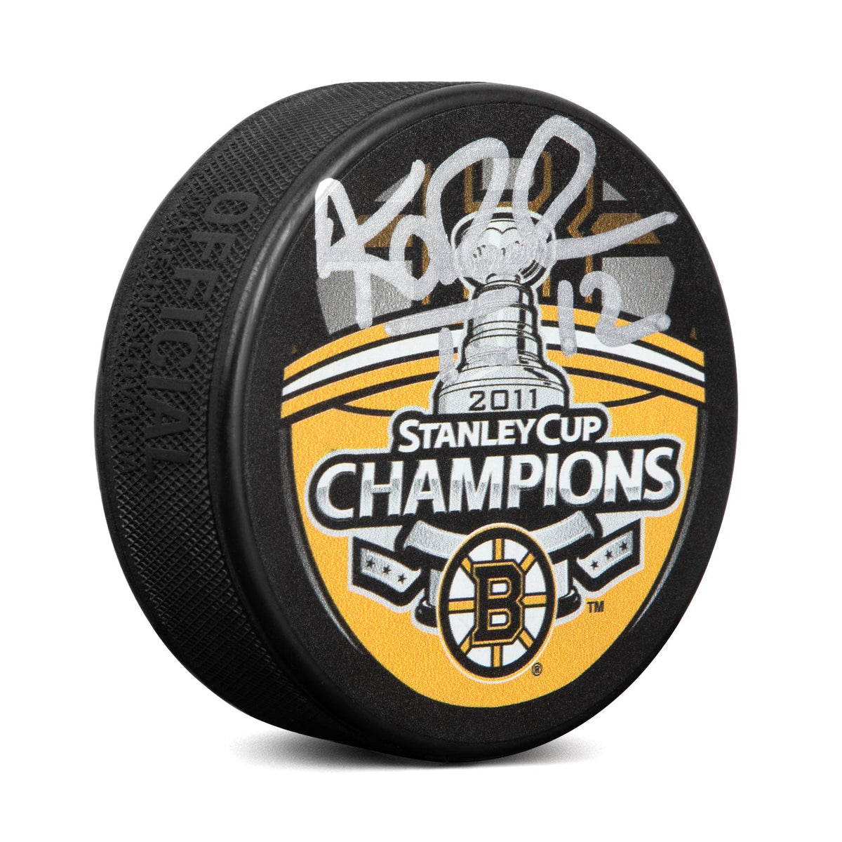 Tomas Kaberle Signed Boston Bruins 2011 Stanley Cup Champions Puck product image 1, provided for visual reference and