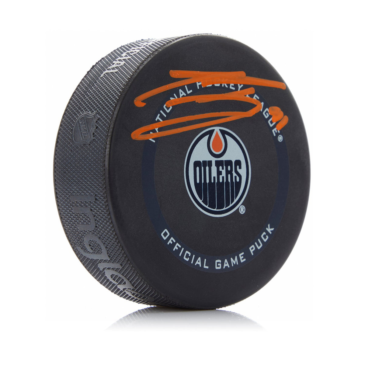 Evander Kane Signed Edmonton Oilers Official Game Puck product image 1, provided for visual reference and product detail