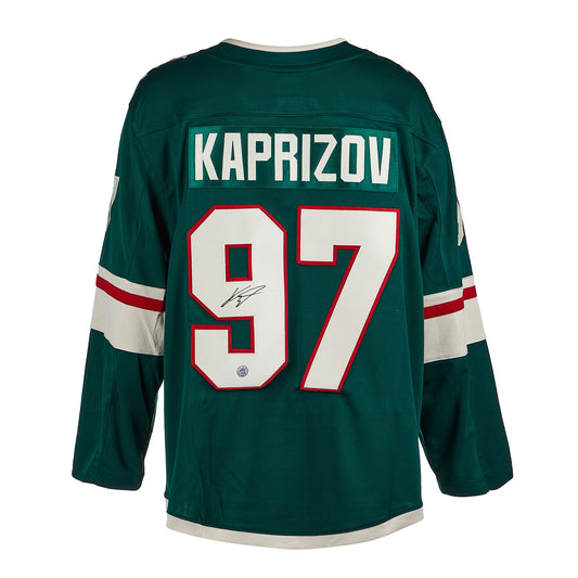 Kirill Kaprizov Autographed Minnesota Wild Fanatics Breakaway Jersey product image 1, provided for visual reference and