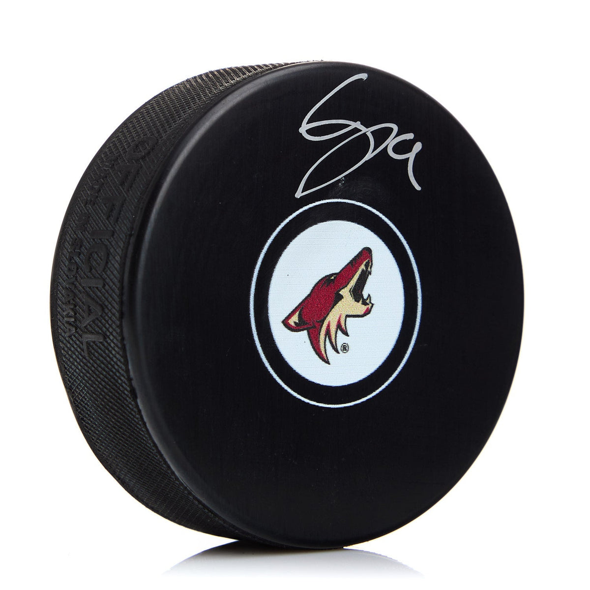 Clayton Keller Arizonia Coyotes Autographed Hockey Puck product image 1, provided for visual reference and product detail