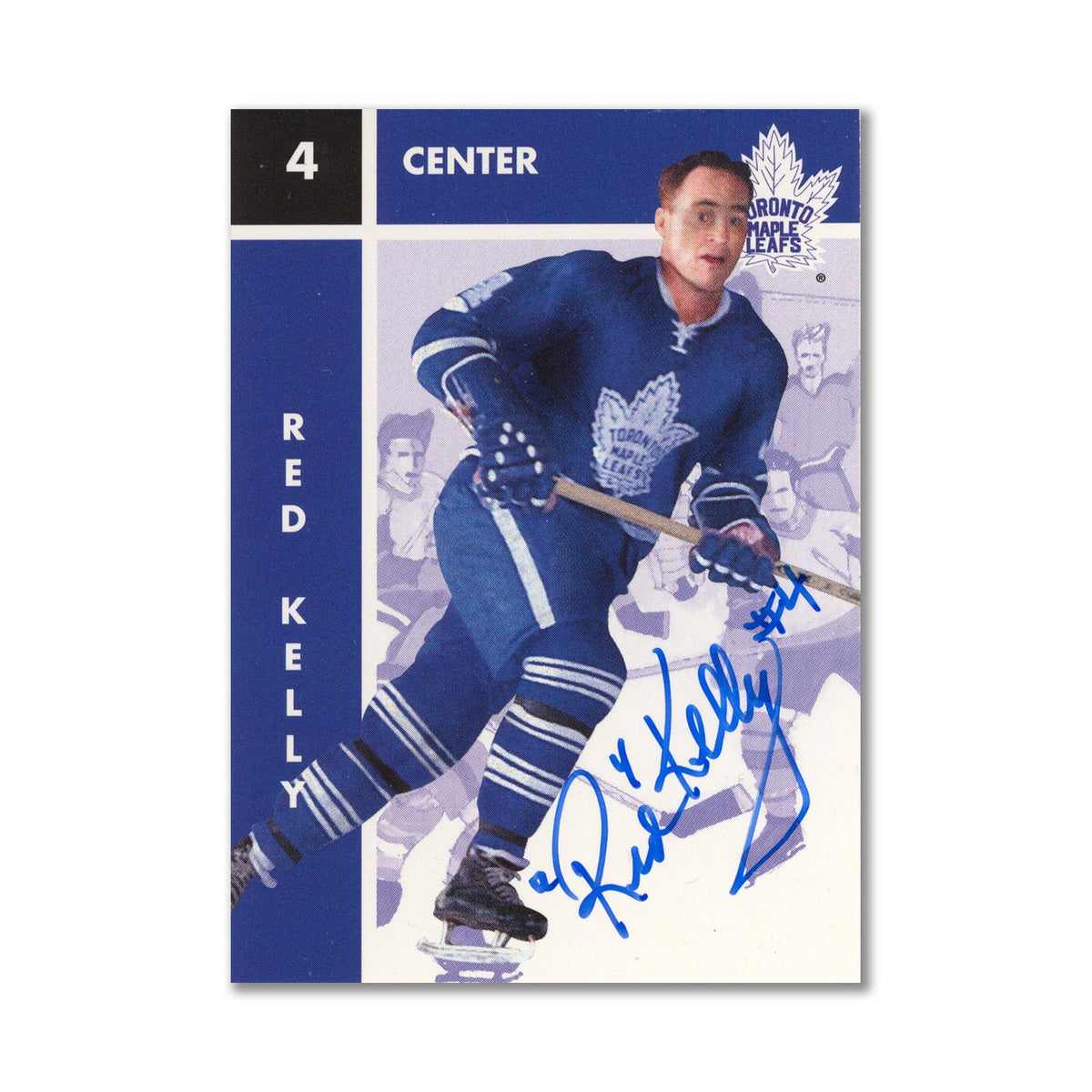 Autographed 1995 Parkhurst Missing Link #109 Red Kelly Hockey Card product image 1, provided for visual reference and
