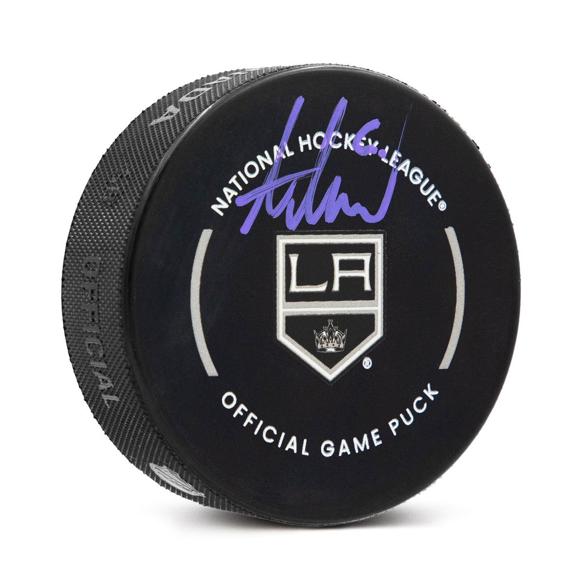 Adrian Kempe Signed Los Angeles Kings Official Game Puck product image 1, provided for visual reference and product detail