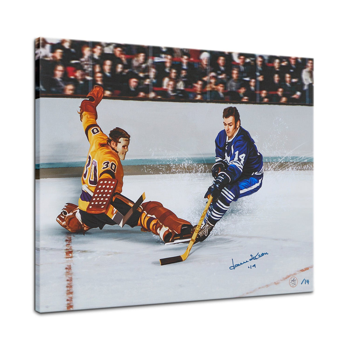 Dave Keon Signed Toronto Hockey Breakaway 16x20 Art Canvas #/14 product image 1, provided for visual reference and product