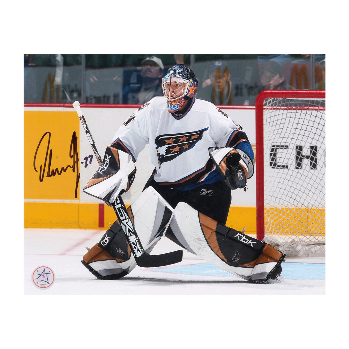Olaf Kolzig Autographed Washington Capitals Goalie 8x10 Photo product image 1, provided for visual reference and product