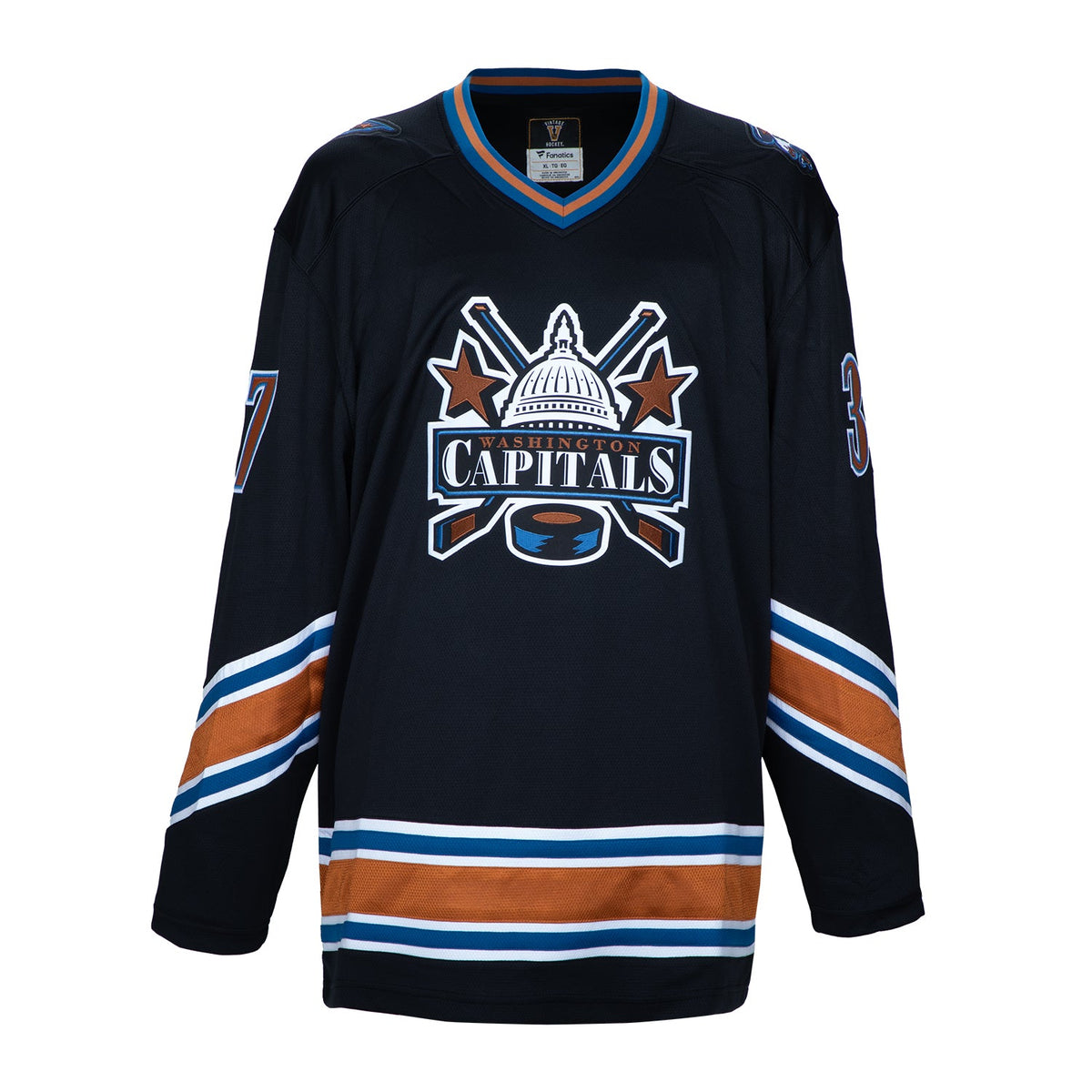 Olaf Kolzig Signed Washington Capitals Retro Fanatics Jersey with Vezina Note product image 2, provided for visual reference