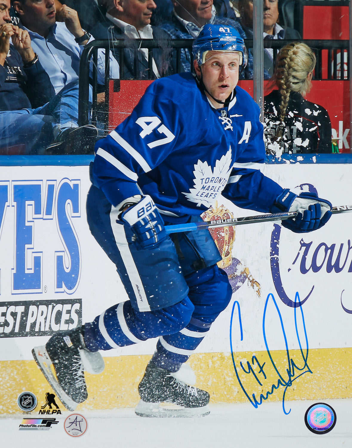 Leo Komarov Signed Toronto Maple Leafs Hockey 11x14 Photo product image 1, provided for visual reference and product detail