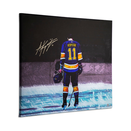 Anze Kopitar Signed Los Angeles Hockey Reverse Spotlight 26x32 Art Canvas product image 1, provided for visual reference and