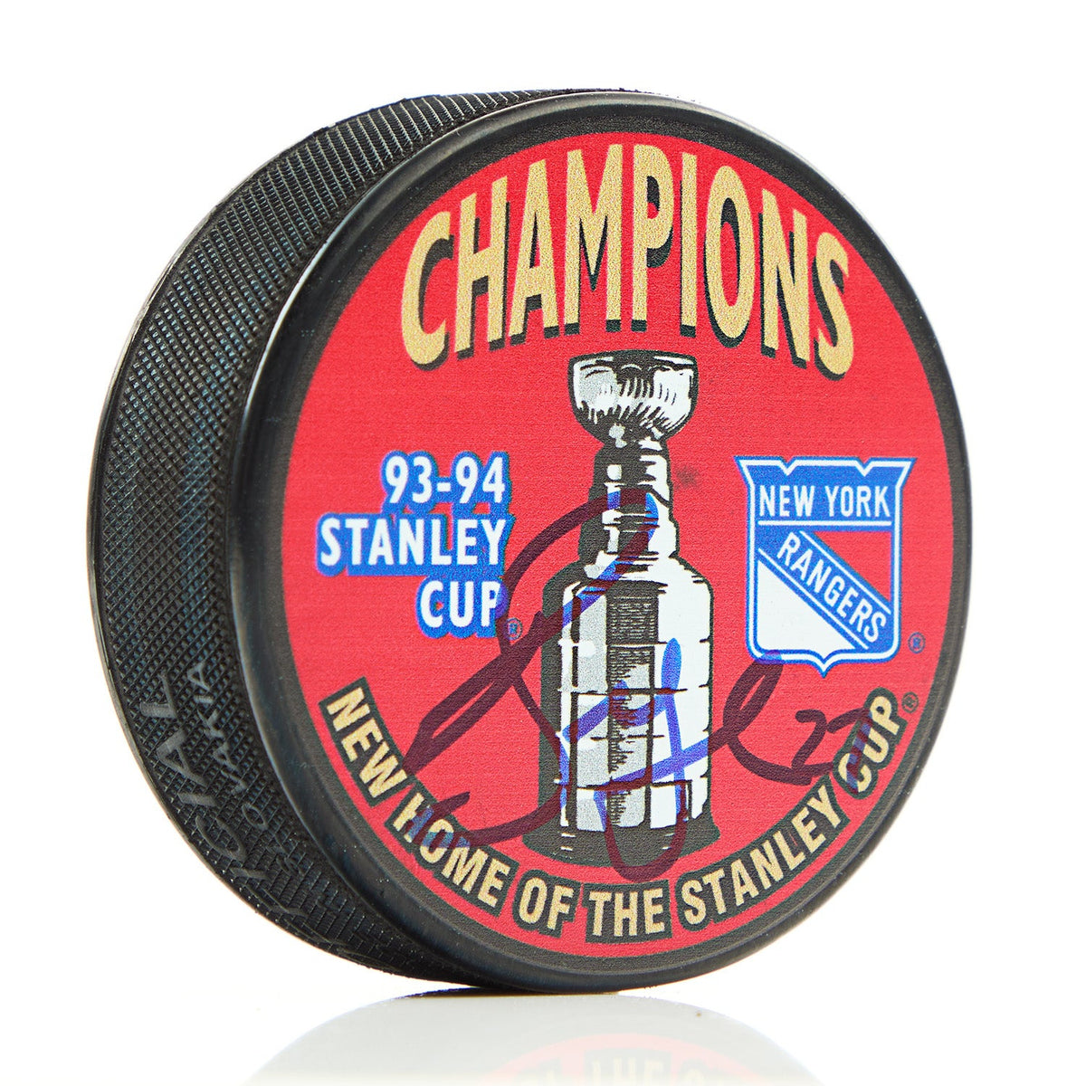 Alexei Kovalev Autographed New York Rangers 1994 Stanley Cup Puck product image 1, provided for visual reference and product