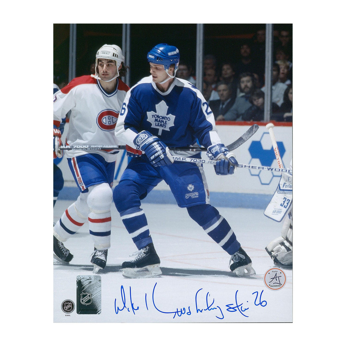 Mike Krushelnyski Autographed Toronto Maple Leafs Game Action 8x10 Photo product image 1, provided for visual reference and