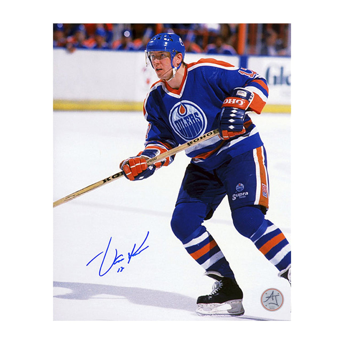 Jari Kurri Autographed Edmonton Oilers Action 8x10 Photo product image 1, provided for visual reference and product detail