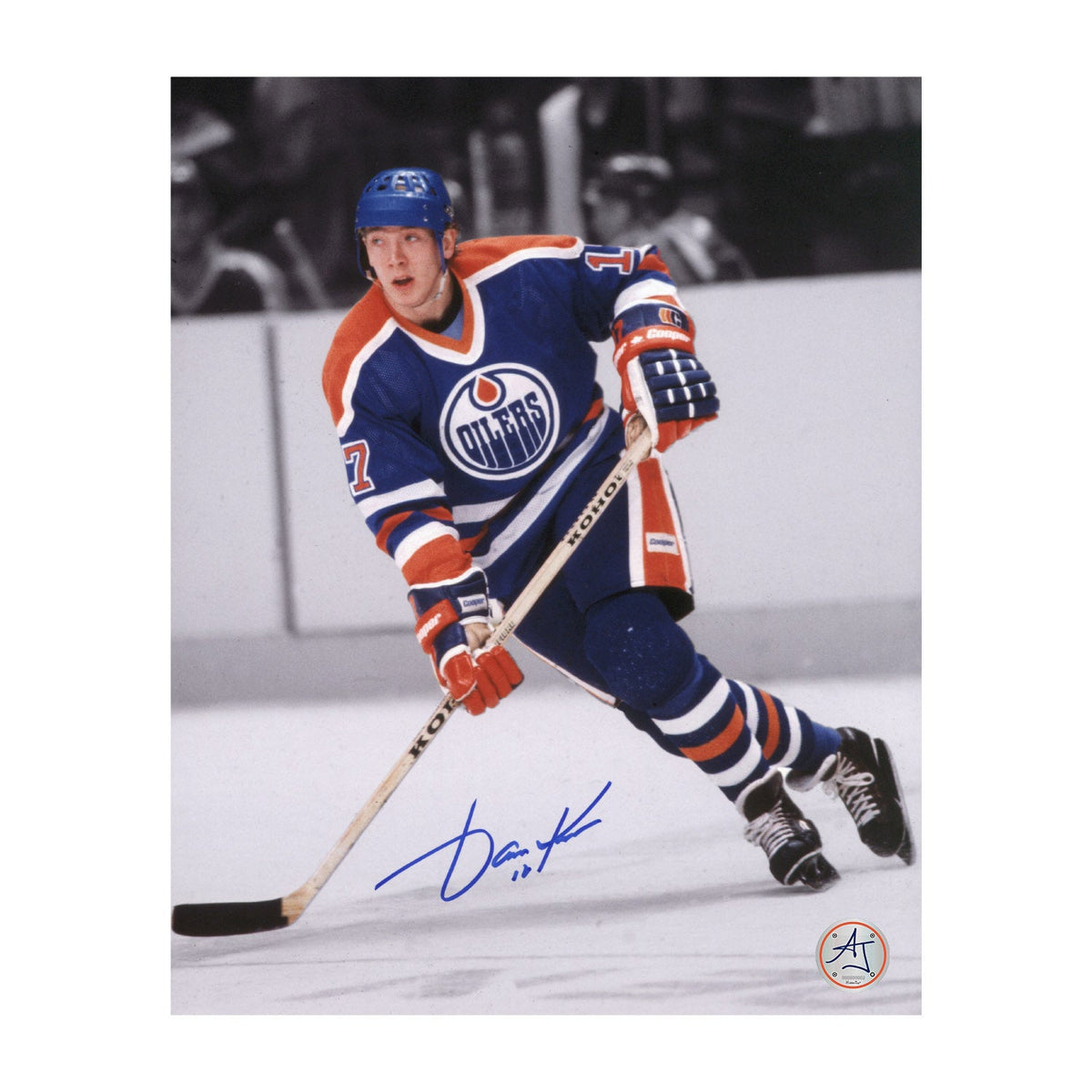 Jari Kurri Autographed Edmonton Oilers Color Isolation 8x10 Photo product image 1, provided for visual reference and product