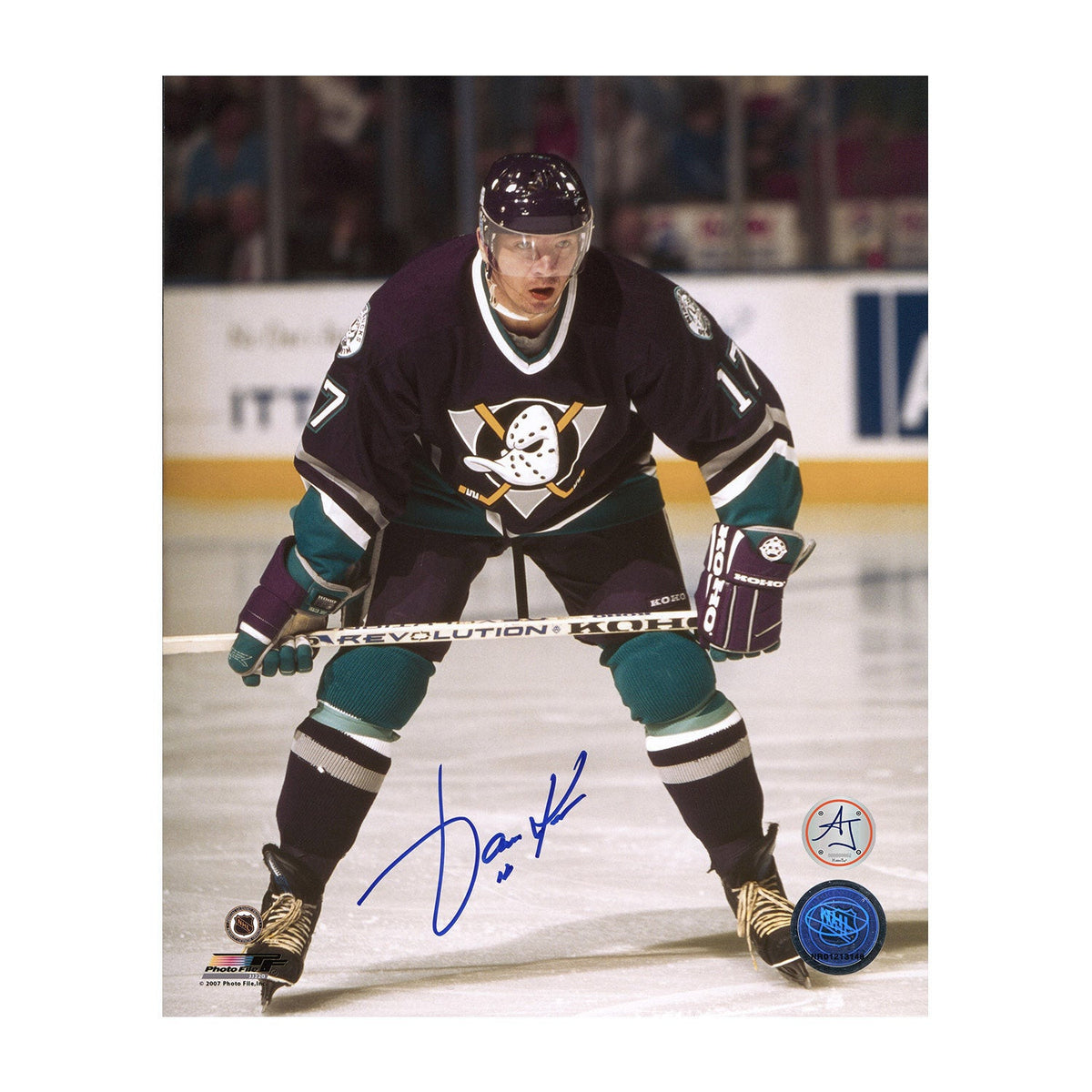 Jari Kurri Autographed Anaheim Ducks Hockey 8x10 Photo product image 1, provided for visual reference and product detail