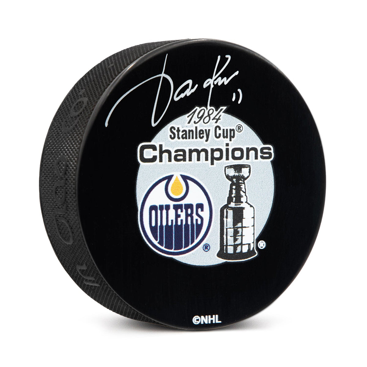 Jari Kurri Signed Edmonton Oilers 1984 Stanley Cup Puck product image 1, provided for visual reference and product detail