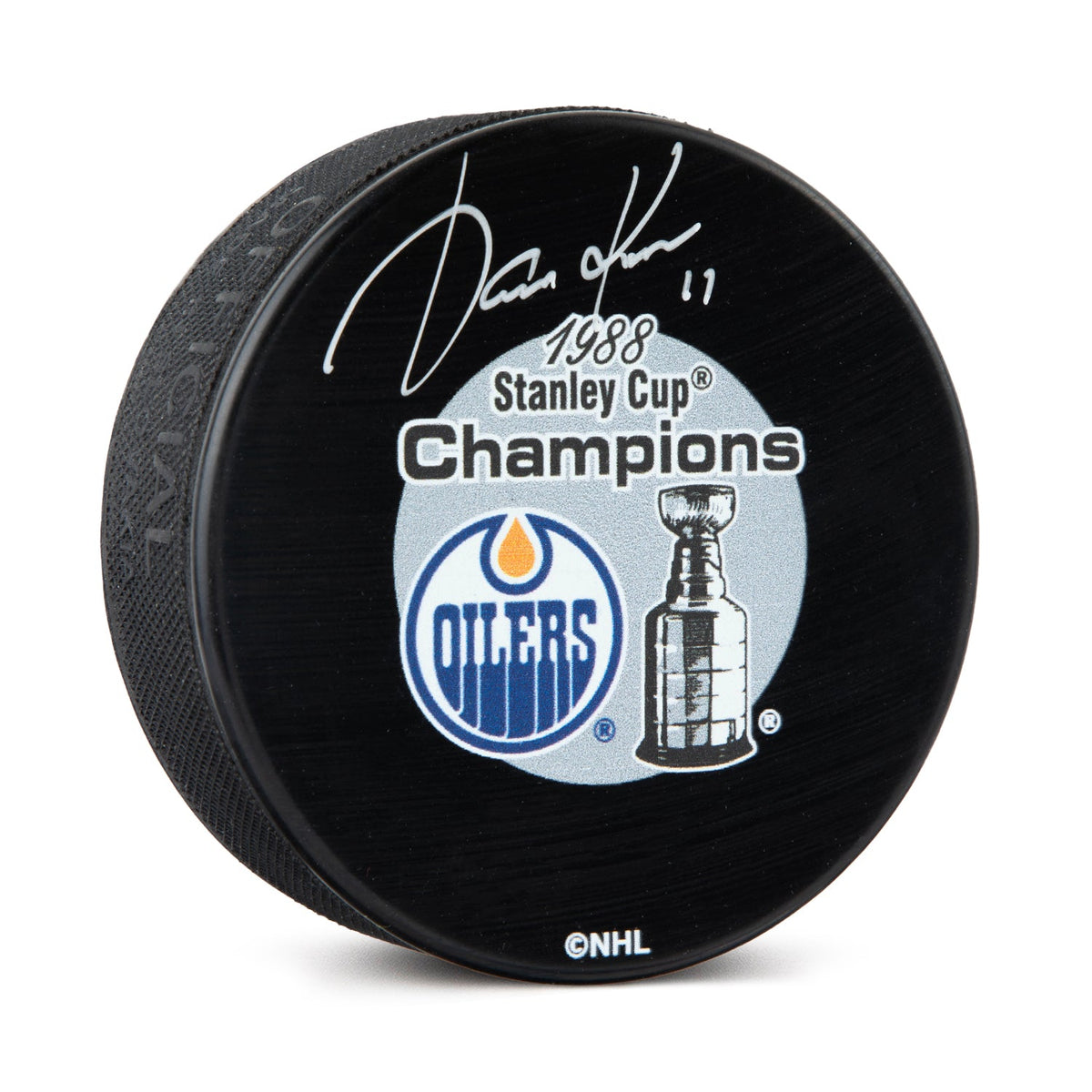 Jari Kurri Signed Edmonton Oilers 1988 Stanley Cup Puck product image 1, provided for visual reference and product detail