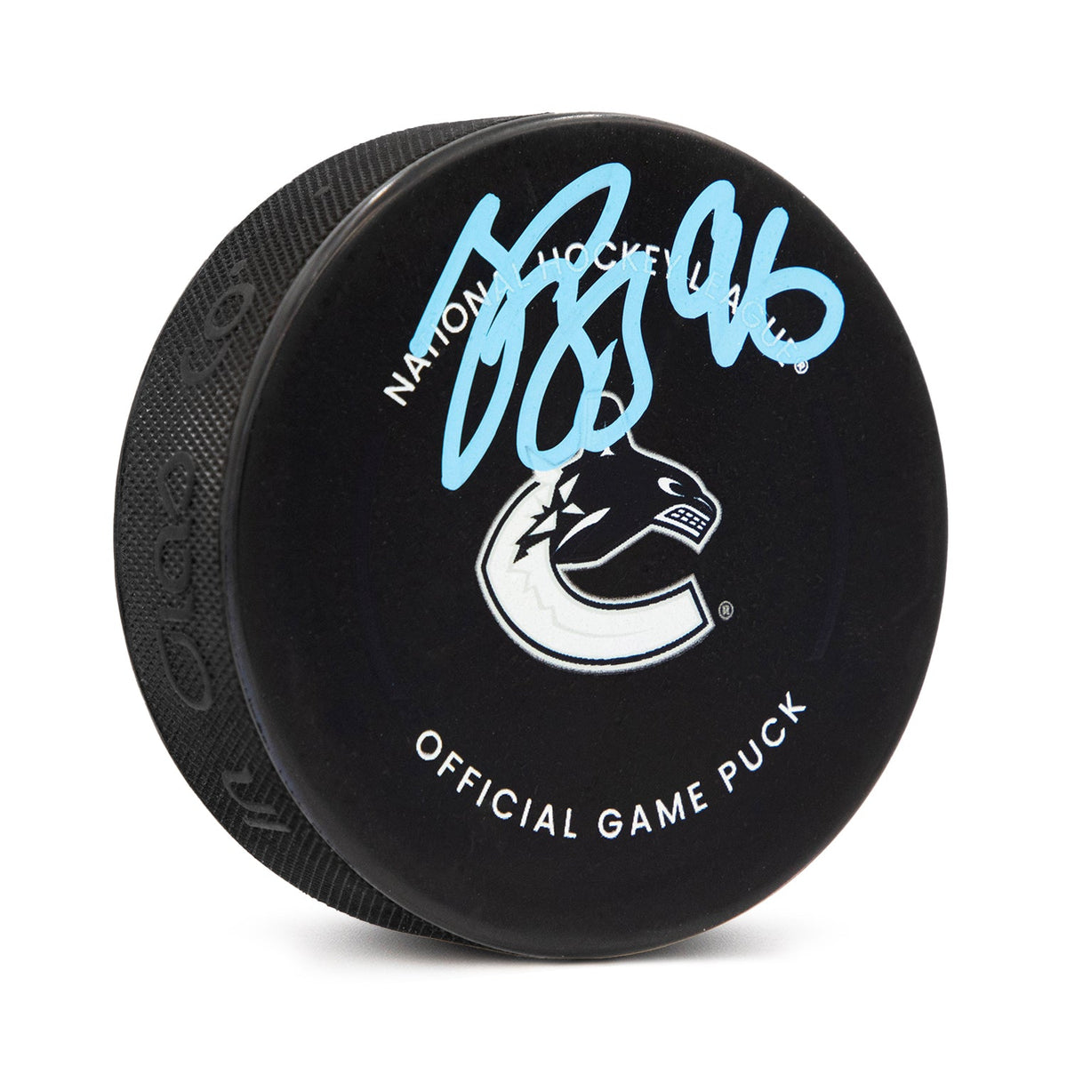Andrei Kuzmenko Signed Vancouver Canucks Official Game Puck product image 1, provided for visual reference and product