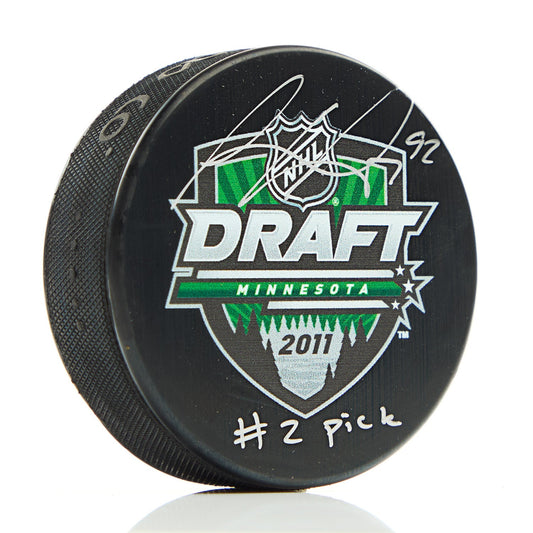 Gabriel Landeskog Signed 2011 NHL Entry Draft Puck with 2nd Pick Note product image 1, provided for visual reference and