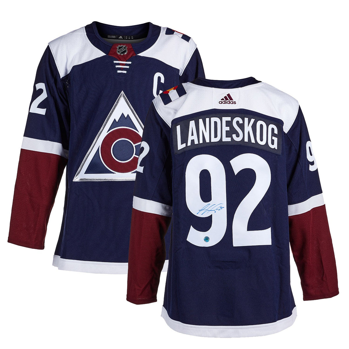 Gabriel Landeskog Signed Colorado Avalanche Alternate adidas Jersey product image 3, provided for visual reference and