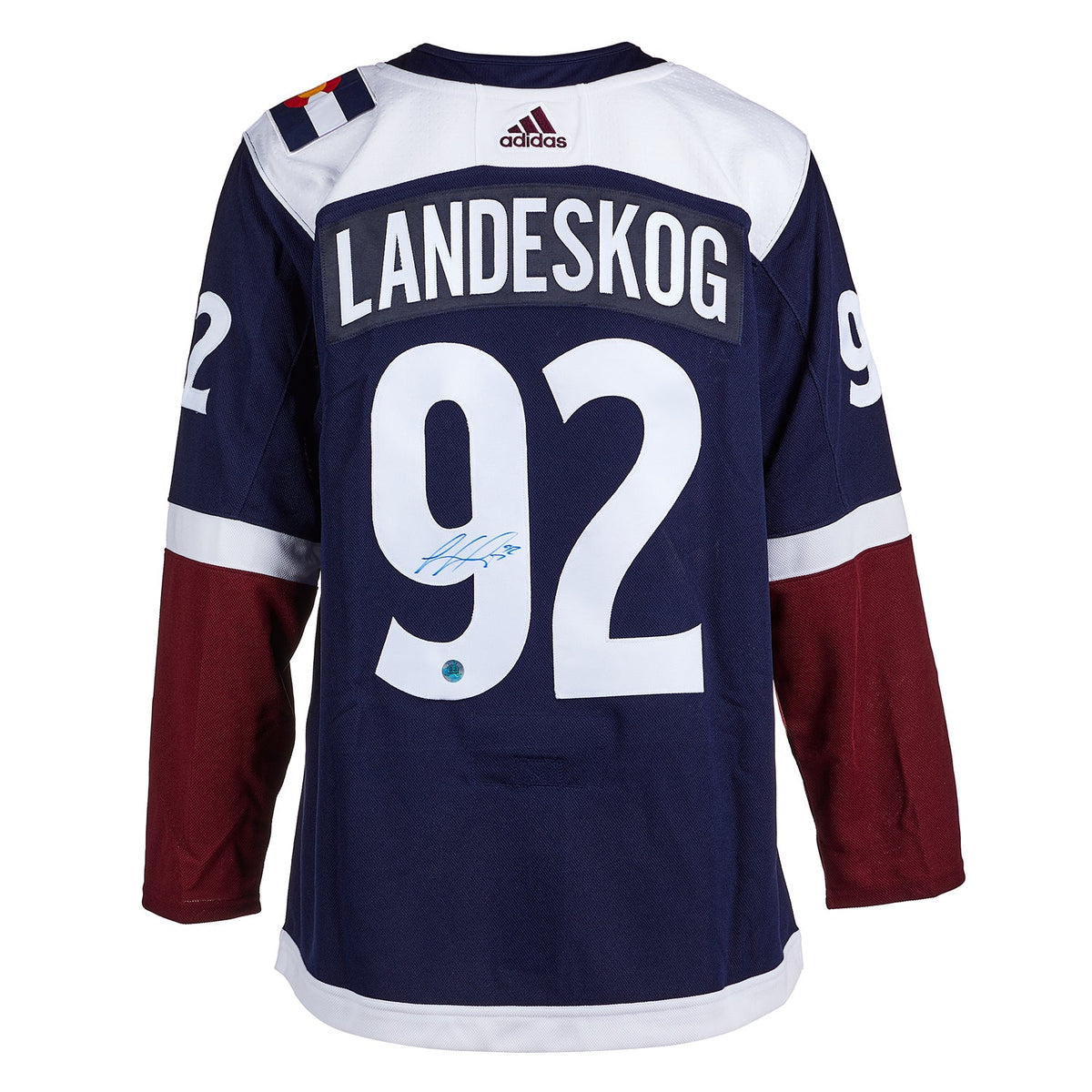 Gabriel Landeskog Signed Colorado Avalanche Alternate adidas Jersey product image 1, provided for visual reference and
