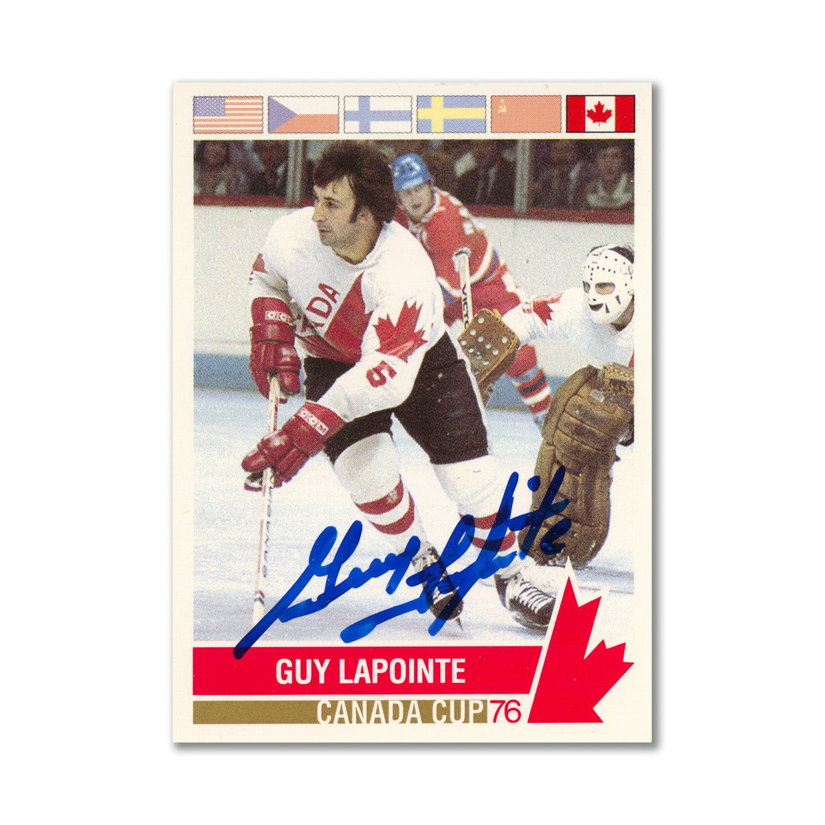 Autographed 1992 Future Trends # Guy Lapointe Hockey Card product image 1, provided for visual reference and product detail