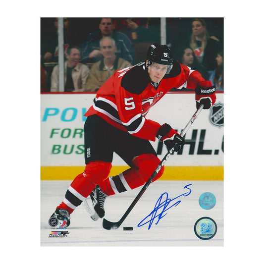 Adam Larsson Autographed New Jersey Devils Breakout 8x10 Photo product image 1, provided for visual reference and product