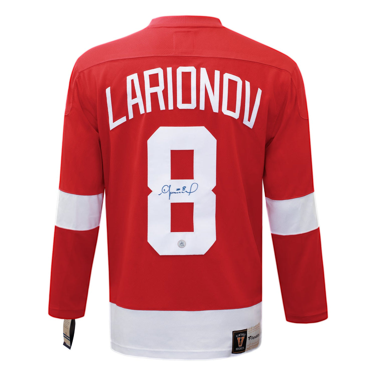 Igor Larionov Signed Detroit Red Wings Fanatics Breakaway Retro Jersey product image 1, provided for visual reference and