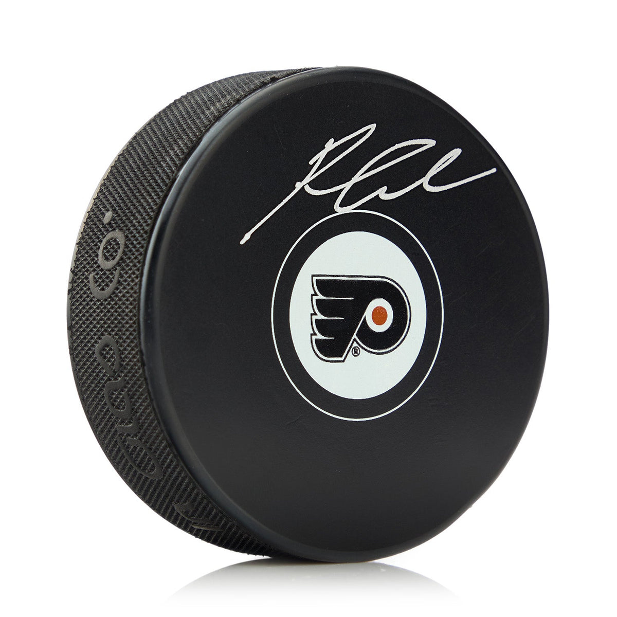 Reggie Leach Autographed Philadelphia Flyers Hockey Puck product image 1, provided for visual reference and product detail