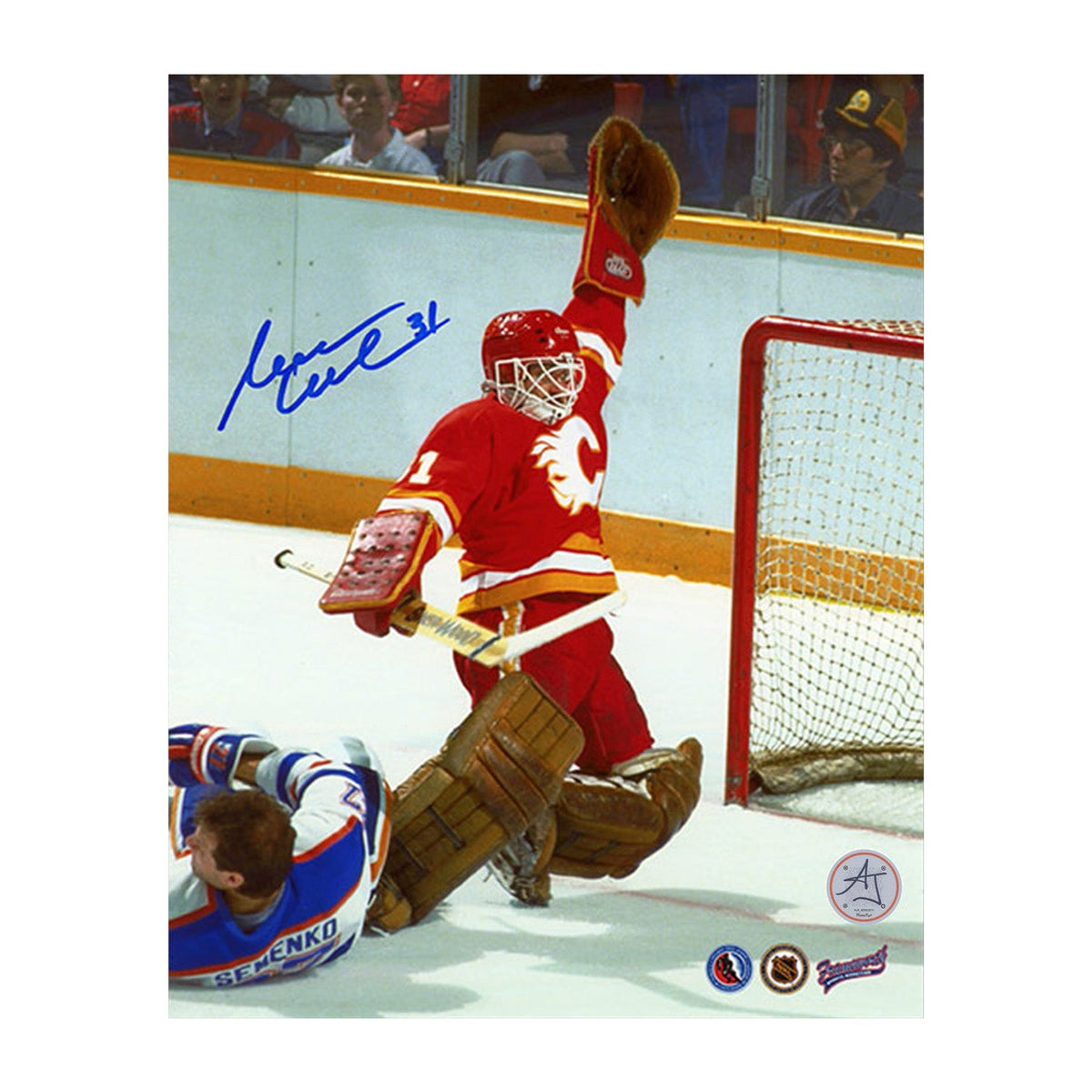 Reggie Lemelin Autographed Calgary Flames Goalie 8x10 Photo product image 1, provided for visual reference and product