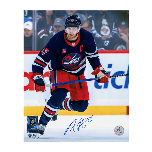 Adam Lowry Autographed Winnipeg Jets Heritage 8x10 Photo product image 1, provided for visual reference and product detail